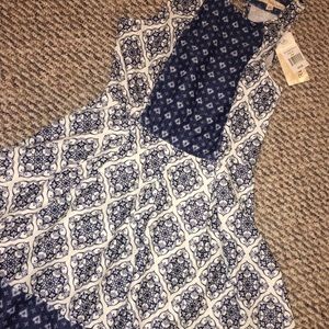 Blue and white rewind dress